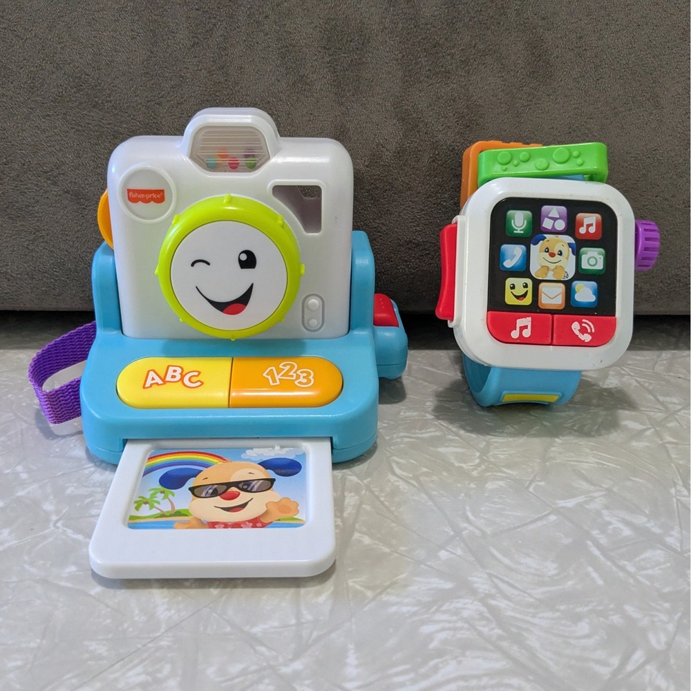 Fisher-Price Laugh & Learn Click & Learn Camera and Time to Learn Smartwatch Toy